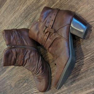 BareTraps Brown booties, size 9